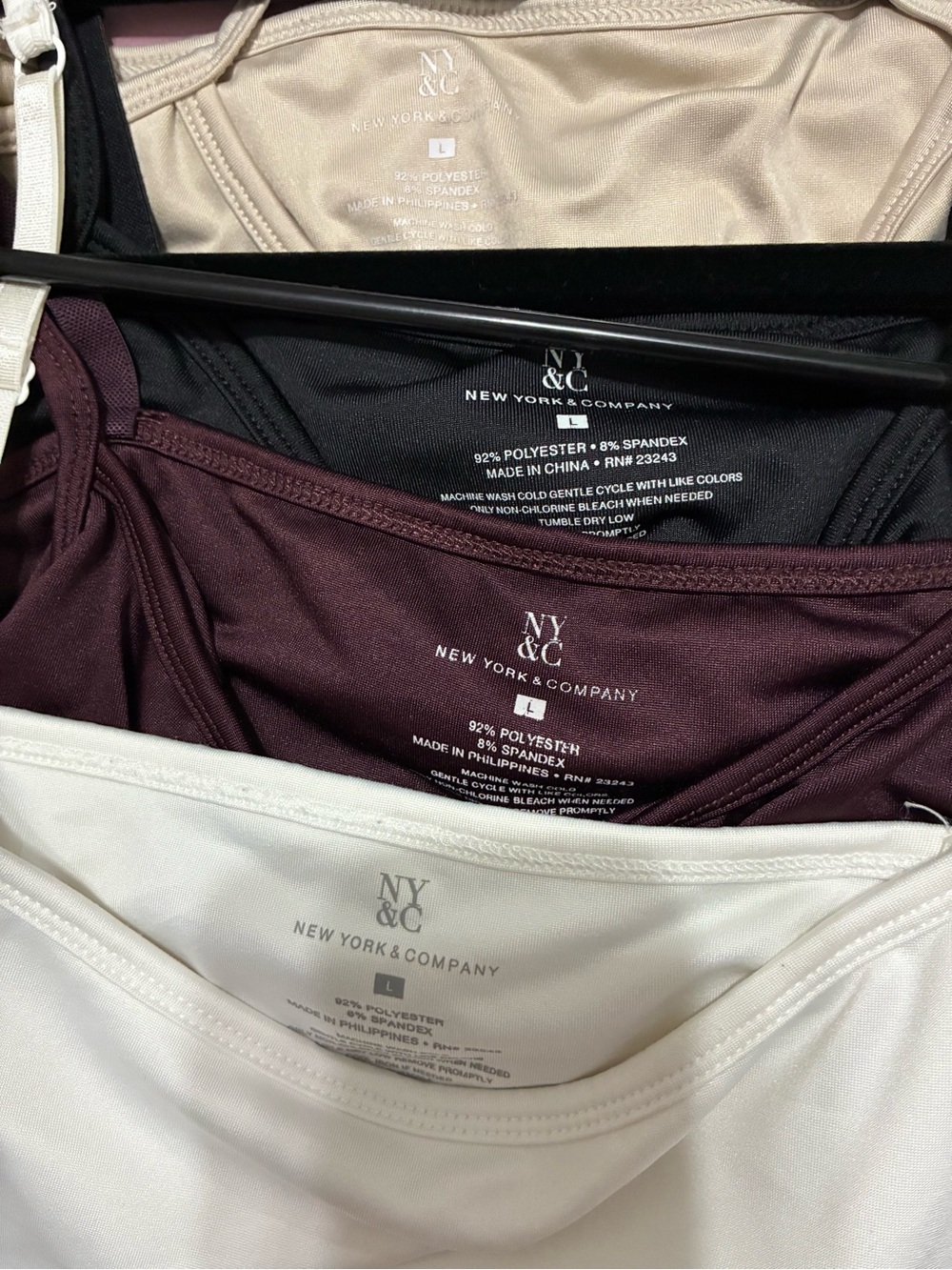 New York & Company Spaghetti Strap Camisoles bundle of four (4) size Large - Picture 7 of 7
